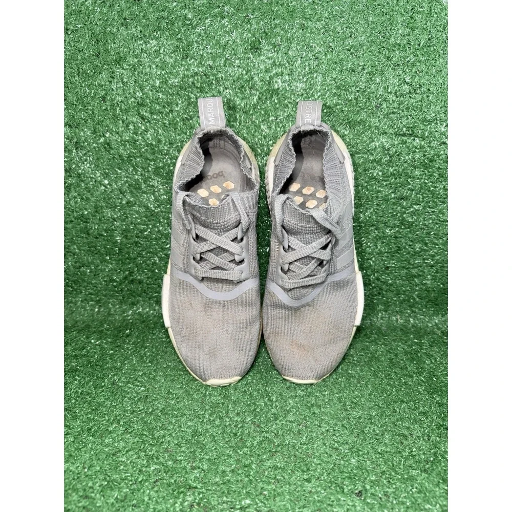 Adidas NMD R1 PK Women Size 6.5‎ Grey Boost Running Shoes Athletic Gym Sneakers